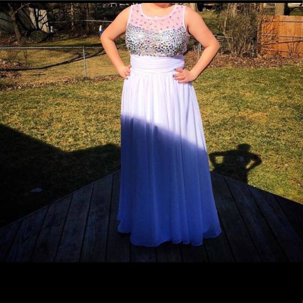 White Flowy Diamond Dress